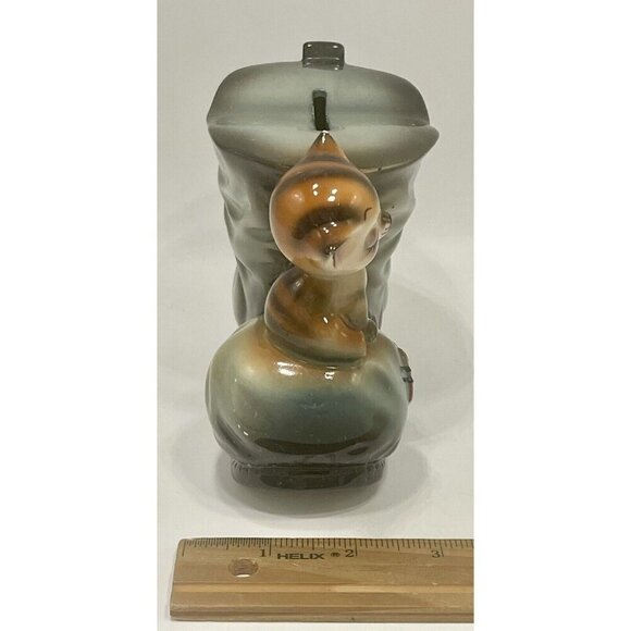 Vintage Ceramaster Tabby Cat on Boot Coin Bank 4.75x5.75x3” Kitten Japanese - Picture 10 of 13